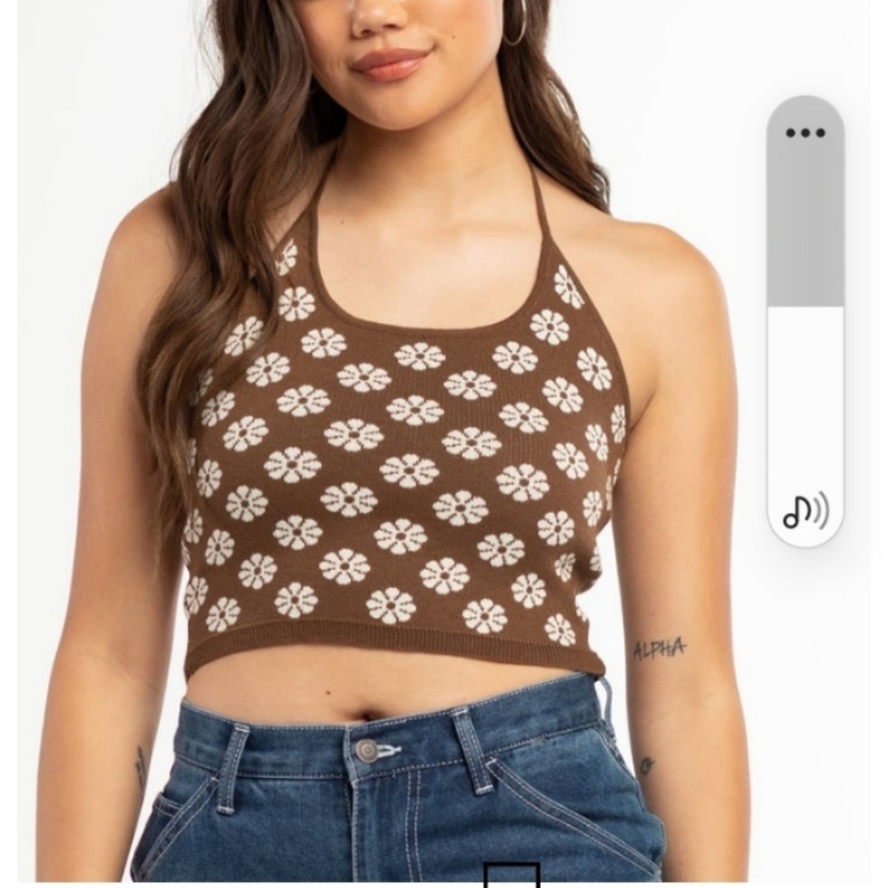 Womens Knit Halter Tops Tshirts